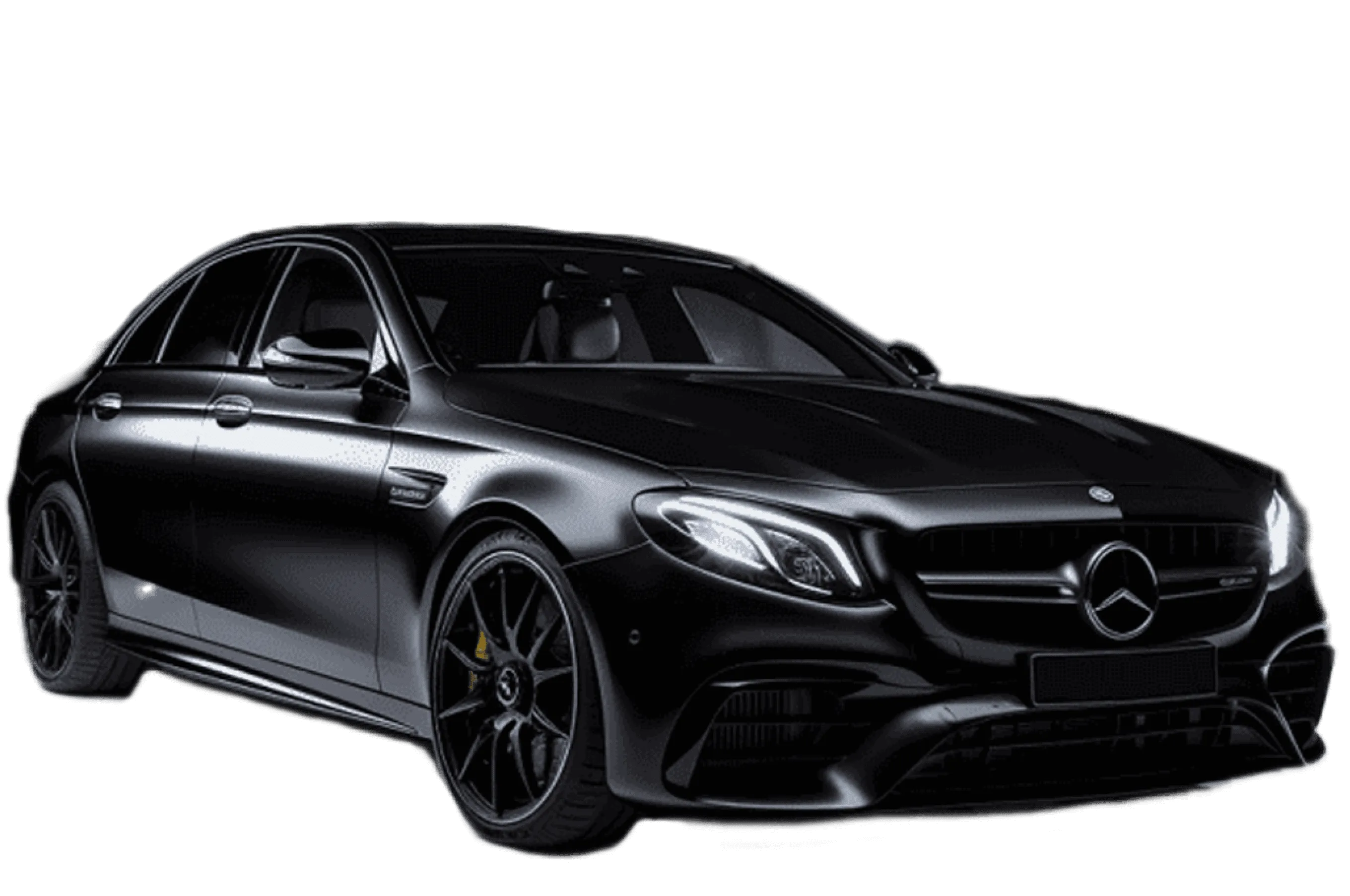 black mercedes chauffeur e class